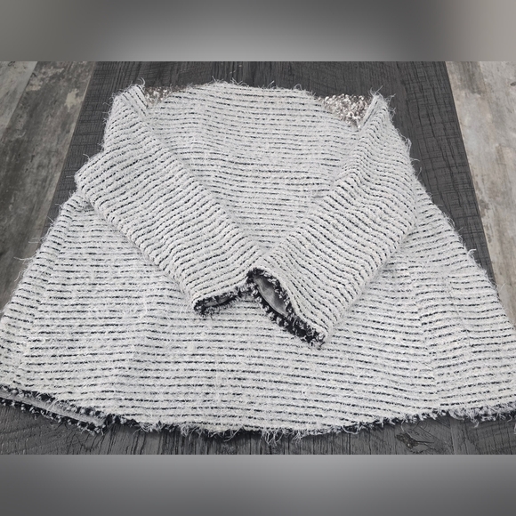 WILLOW & CLAY Trendy Fun Sequins Cardigan Women Crop Jersey Lined (SIZE:SMALL) - Picture 4 of 10